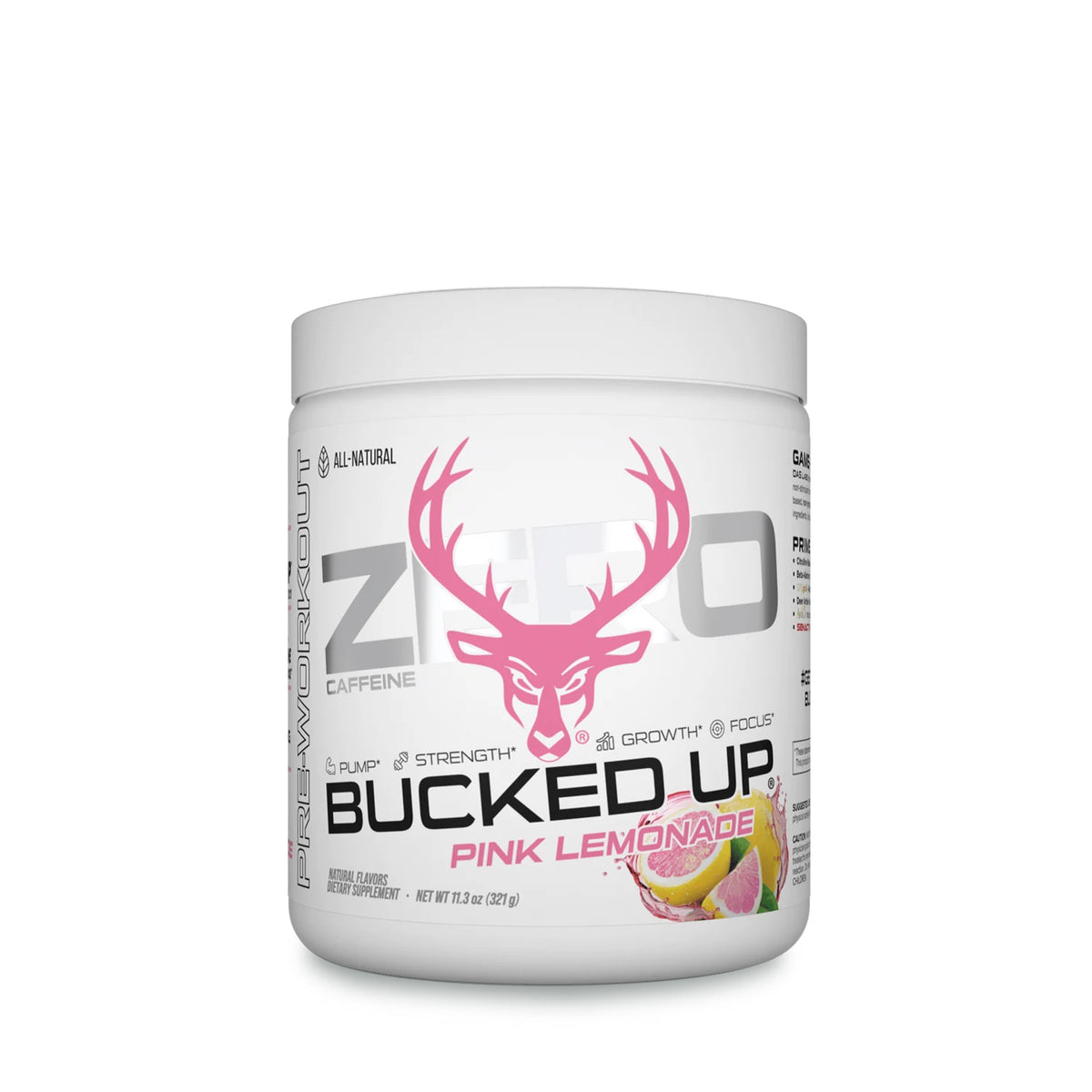 Bucked Up Non-Stimulant Pre-Workout Pink Lemonade 11.3 oz