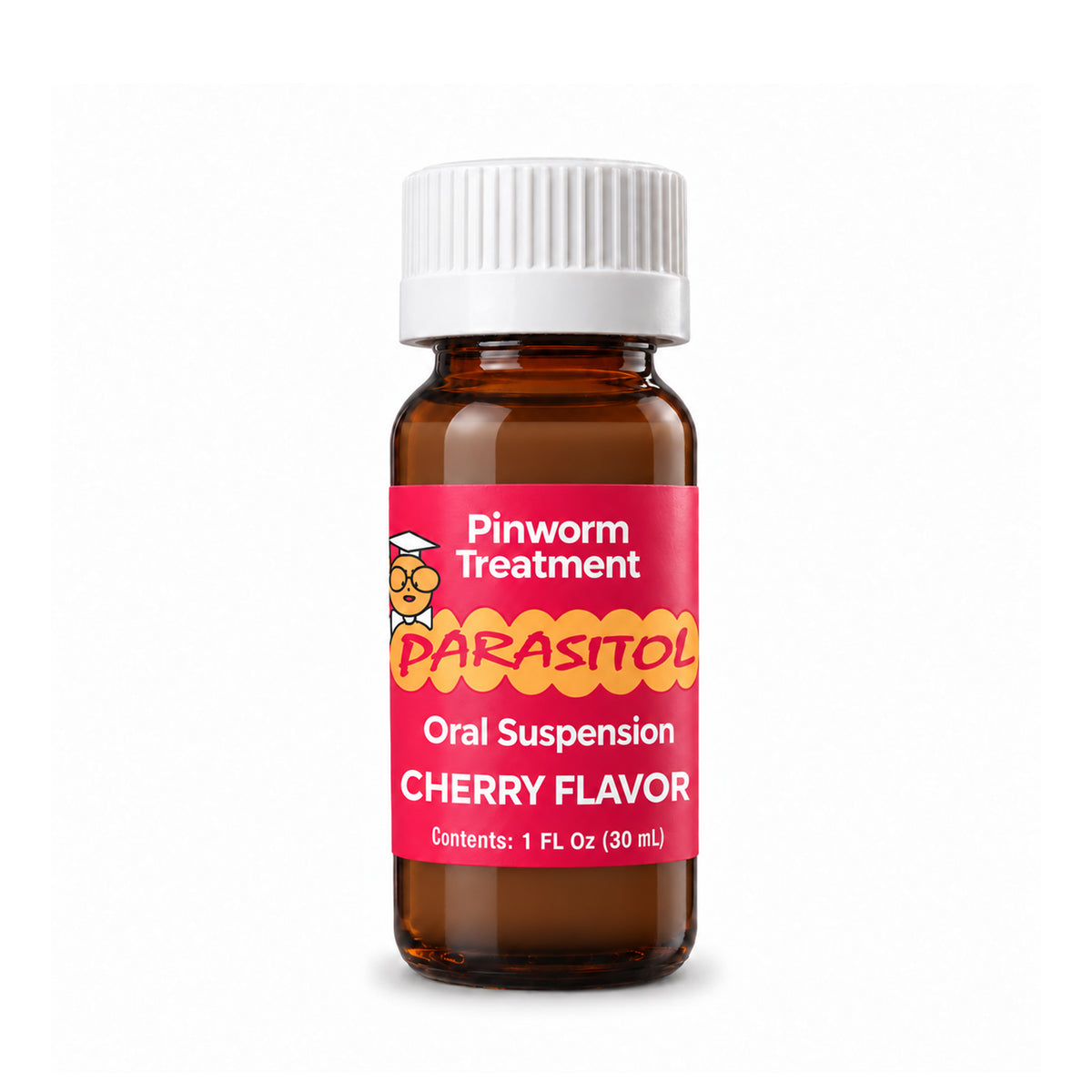 PARASITOL Pinworm Treatment – Cherry-Flavored Liquid, 1 fl oz